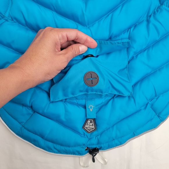 🦮ARCADIA Ultra Adjustable Insulated Coat. Size Large. Blue Silver Black Colors - Picture 13 of 17